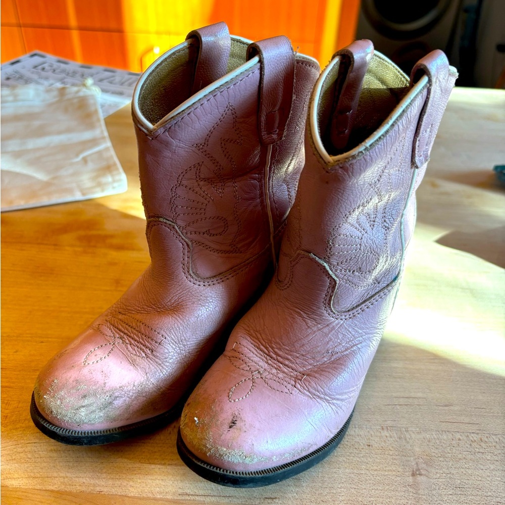 Masterson pink leather toddler cowboy boots!